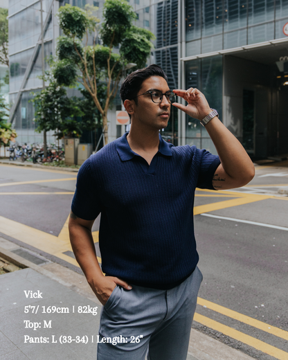 The Modern Office Set I Luxury Knit Polo + Axis Tech Pants