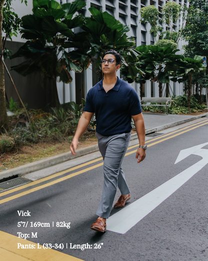 The Modern Office Set I Luxury Knit Polo + Axis Tech Pants