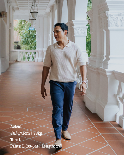 The Modern Office Set I Luxury Knit Polo + Axis Tech Pants