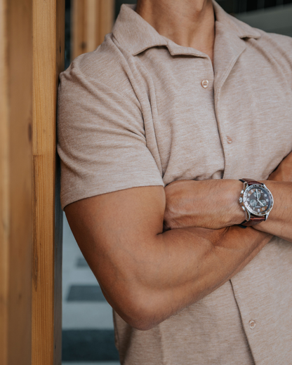 Cuban Collar Knit Shirt