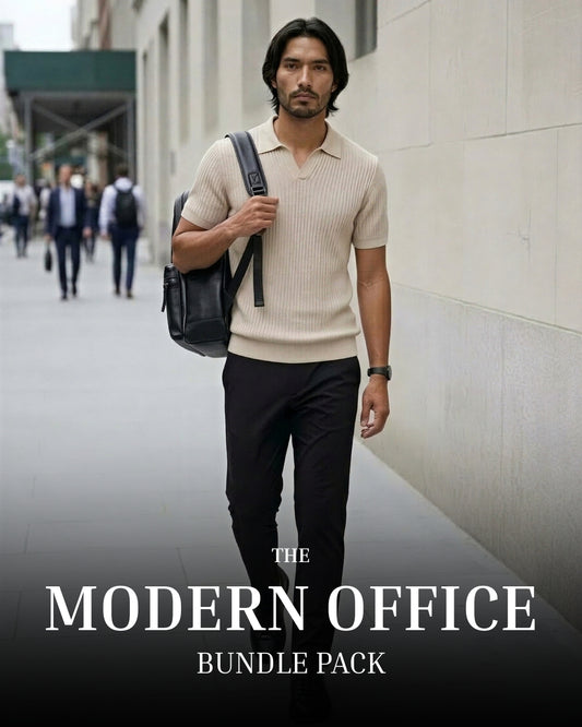 The Modern Office Set I Premium Knit Polo + Axis Tech Pants 2.0