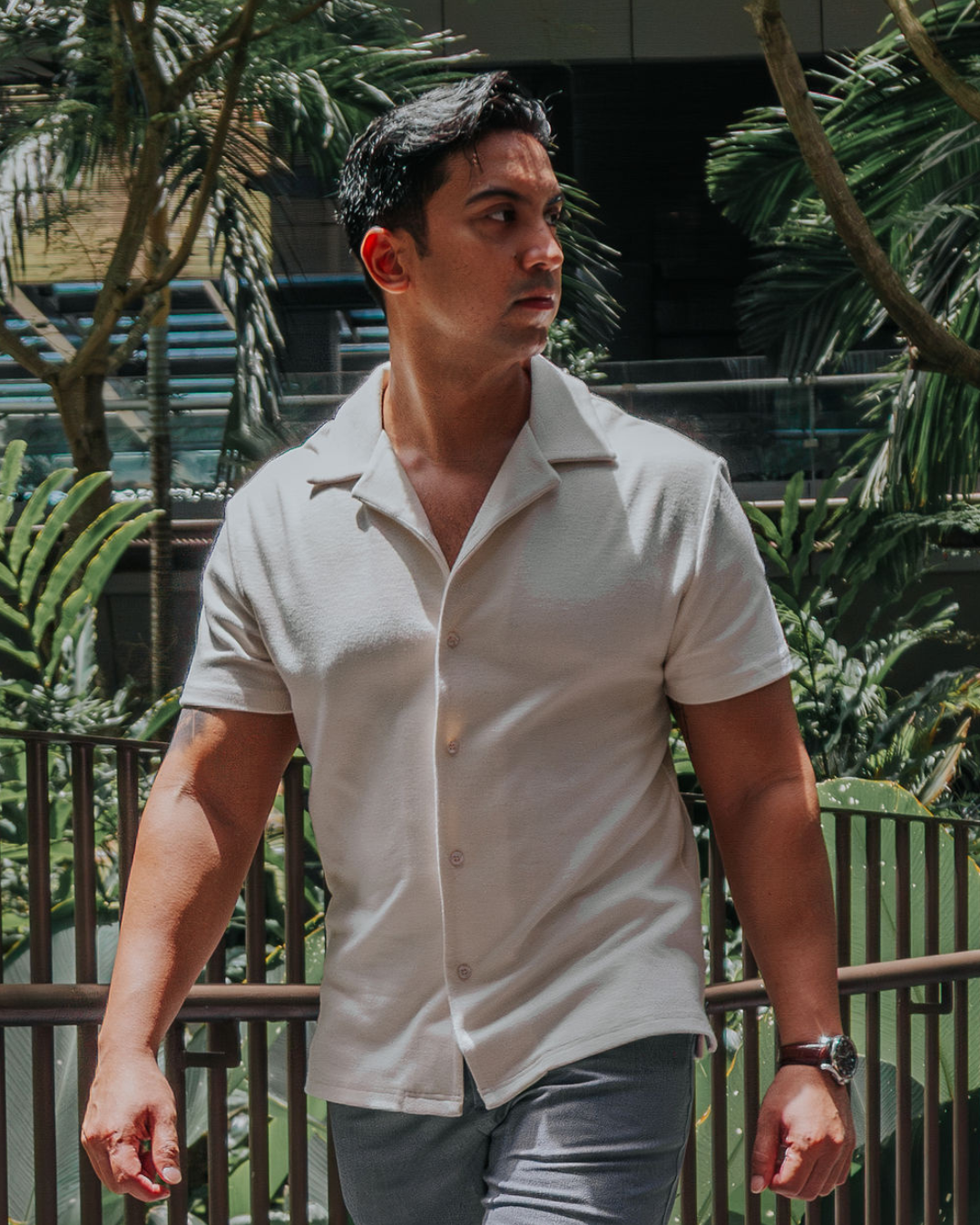 Cuban Collar Knit Shirt