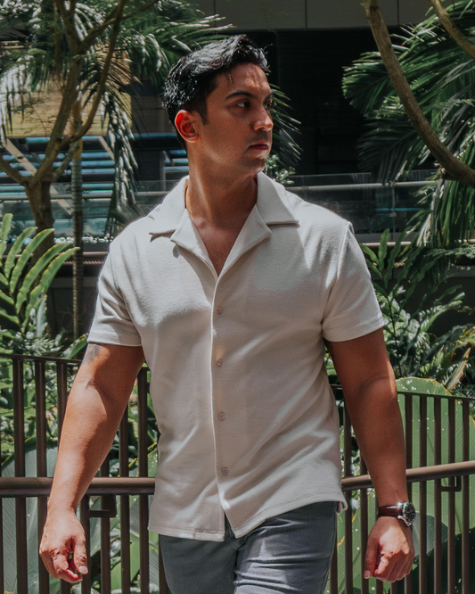 Cuban Collar Knit Shirt