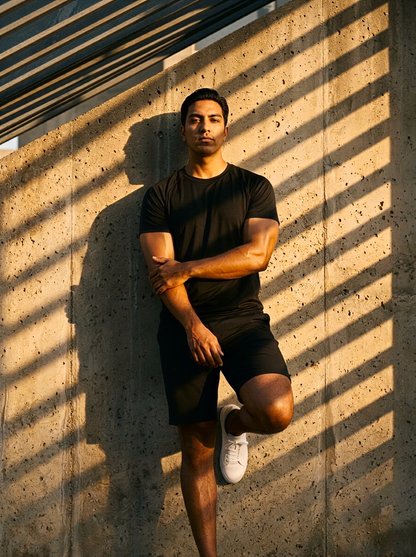 The Off-Duty Set I Raglan T-Shirt + Tech Chino Shorts