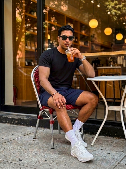 The Off-Duty Set I Raglan T-Shirt + Tech Chino Shorts