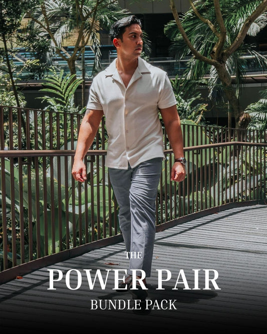 Power Pair I Cuban Collar Knit Shirt + Axis Tech Pants